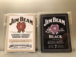 ❗Jetzt = 9.- Fr. !!❗2x Blech Schild JIM BEAM Whiskey K`laden